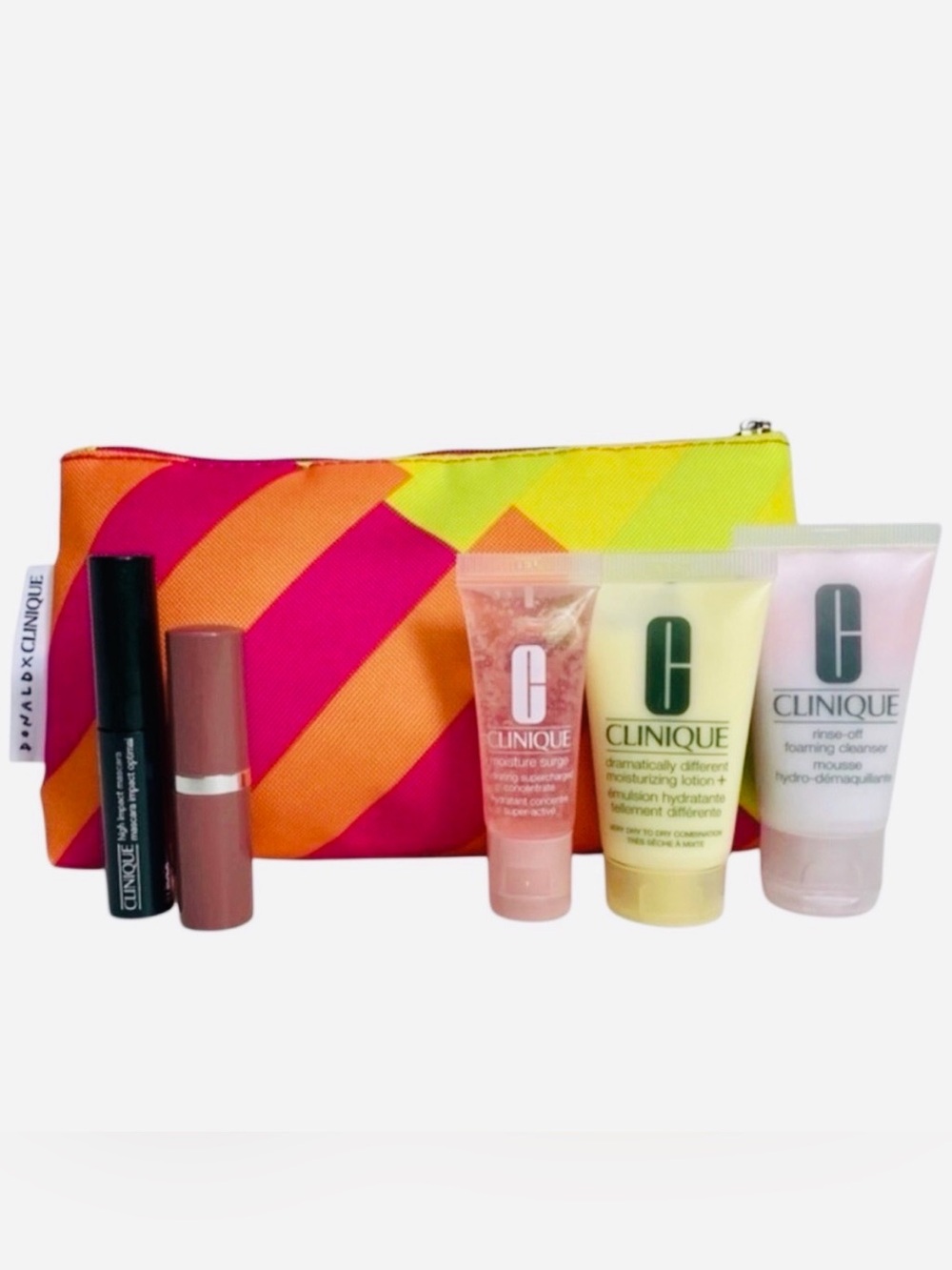 NEW Clinique x Donald Robertson 6-Piece Skincare & Makeup Travel Gift Set